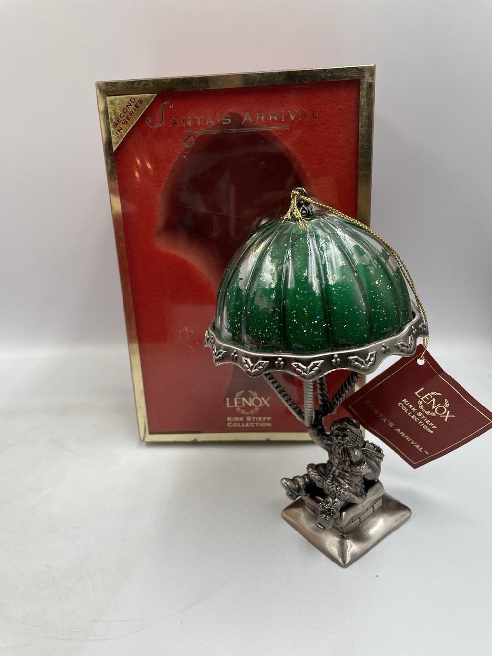 LENOX Santa's Arrival by Parachute Kirk Stieff Collection Holloware Pewter